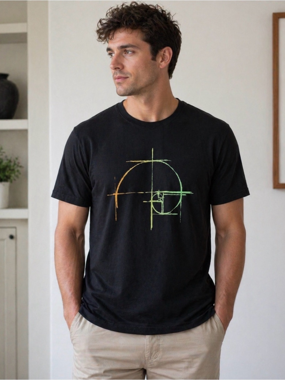 Black Graphic Men's T-Shirt